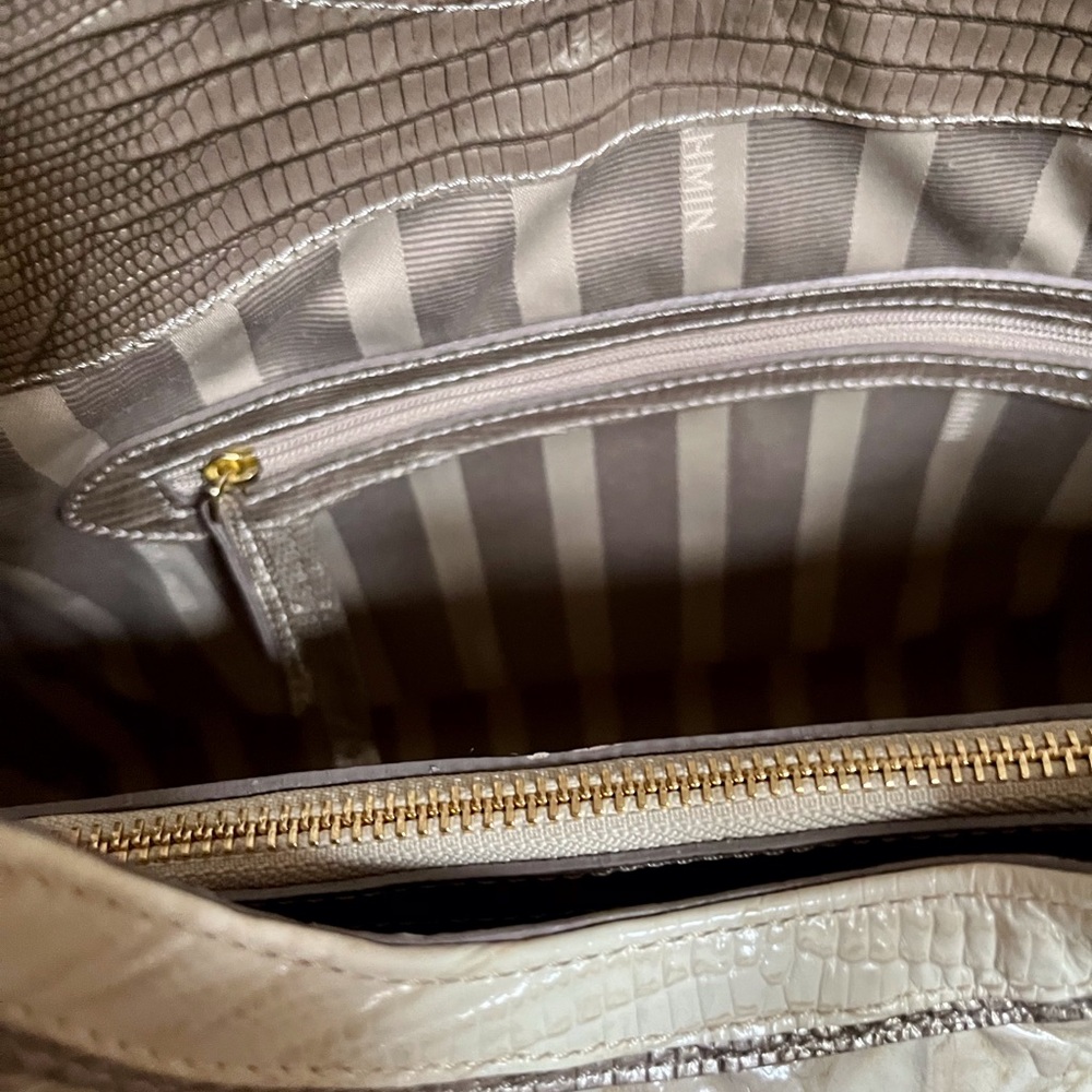 Brahmin Elisa Limestone Tri-Textured Leather Purses - Picture 8 of 16
